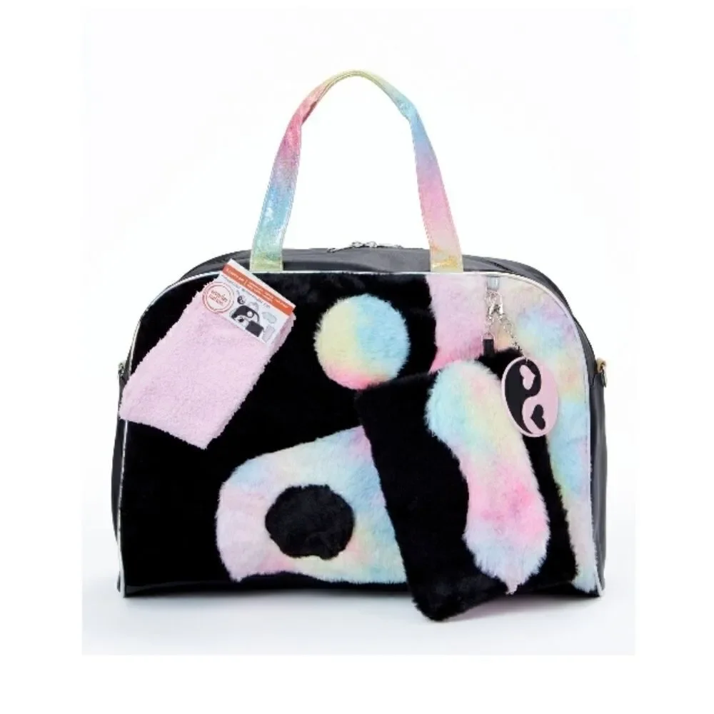 Girls Yin Yang Ombre Weekender Travel Vacation Duffle Bag 5-Piece Set
